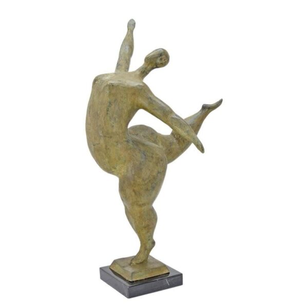 Bronzen beeld danseres op 1 been 54cm - eliassen.nl