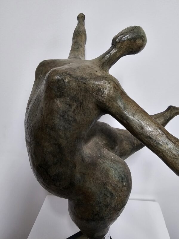 Bronzen beeld danseres op 1 been 54cm eliassen.nl 7