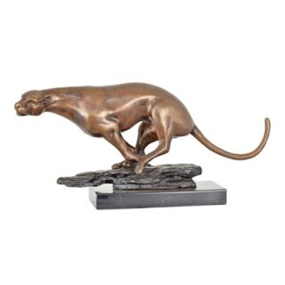 Bronzen beeld panther 40cm - eliassen.nl