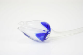 Eliassen Bloem glas Tulp blauw/wit