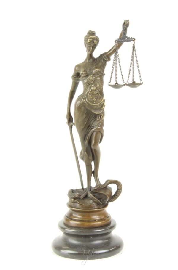 Eliassen Bronzen beeld Vrouwe Justitia klassiek