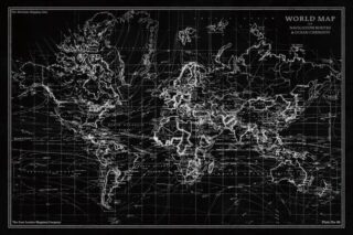 Eliassen Glasschilderij 120x180 cm. World map