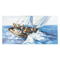 Eliassen Metalen schilderij 3D 60x120cm Zeilboot