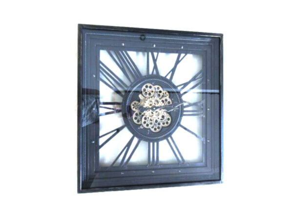 G6083345 Clock Gear Open 80x80cm A.Blck