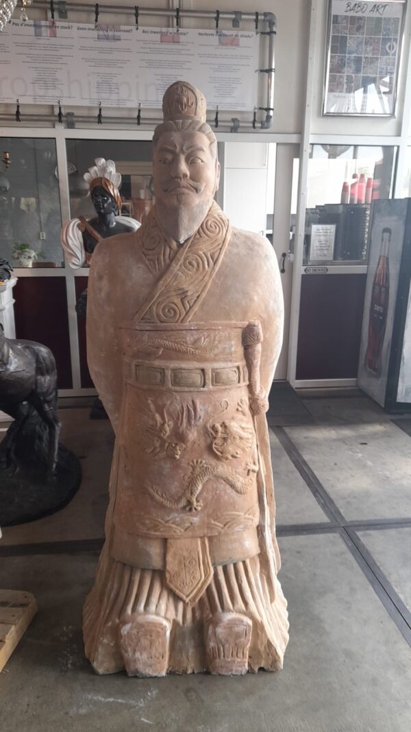 Groot beeld Chinese keizer terracotta 200cm - Eliassen.nl