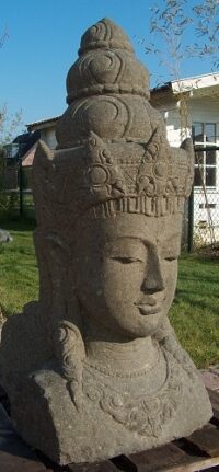 Hindoe beeld Shiva buste 100cm Greenstone - Eliassen.nl