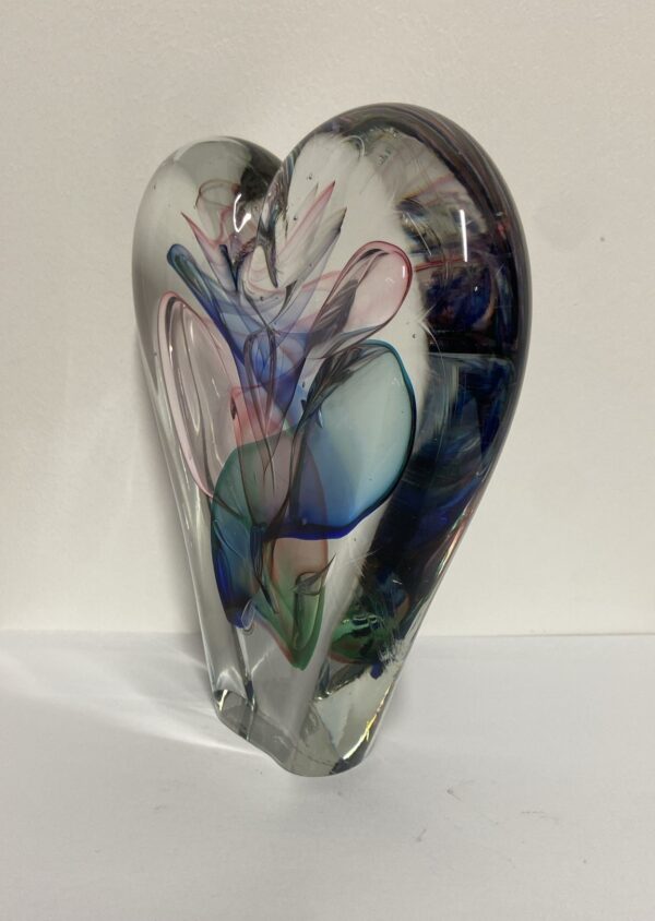 JR.20.01 2 Glazen object Hart roodgroenblauw 20cm eliassen.nl