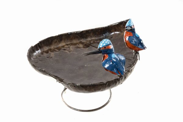 METAL 2 CL KINGFISHER TABLE HEART BOWL