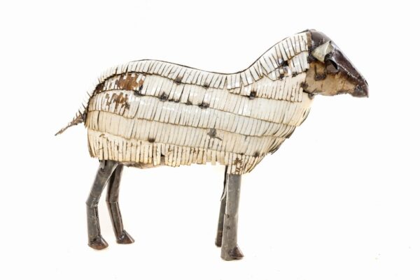 METAL WHITE LARGE SHEEP