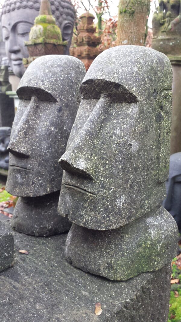 Moai beeld 100cm Greenstone - Eliassen.nl