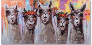 Schilderij canvas 5 Alpaca's Eliassen.nl  679307