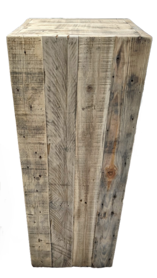 Sokkel Hout Naturel 28x28x80cm eliassen.nl