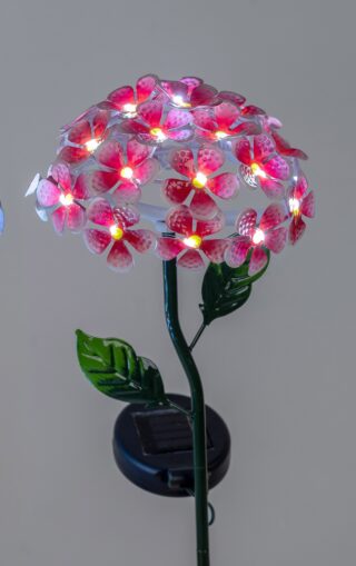 Tuinsteker lamp solar Hortensia rood 554789-rood