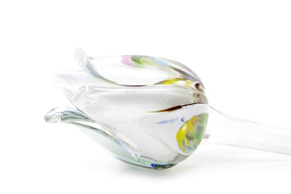 Tulp van glas Wit multi