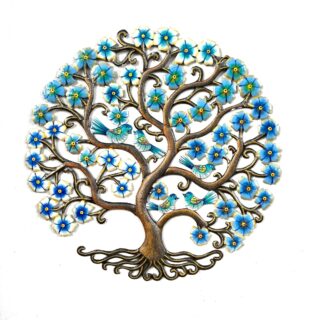 beautiful big blue tree of life Oliedrum kunst Eliassen.nl