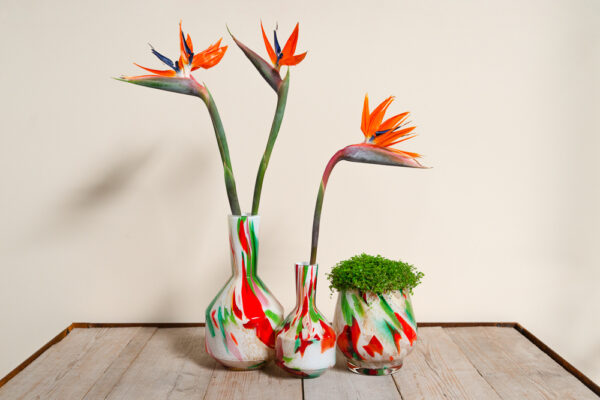 Fidrio mixed colours vases Eliassen.nl