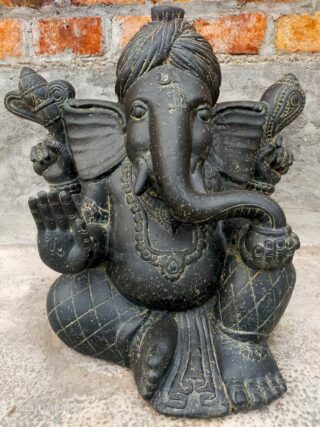 Ganesha beeld met tulband Eliassen.nl BR GTU 60cm