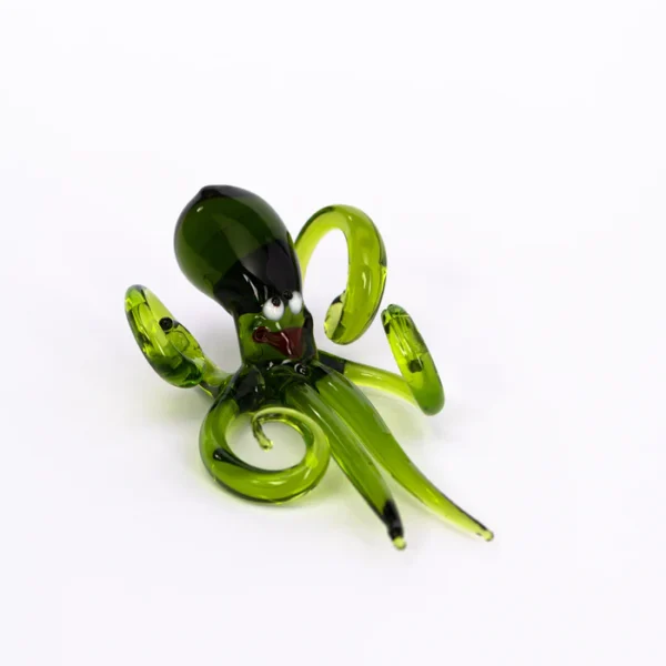 Glas miniatuur Eliassen.nl  Octopus groen 019