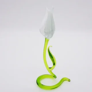 Glazen bloem Eliassen.nl  Tulp wit FL-S-02-A-14