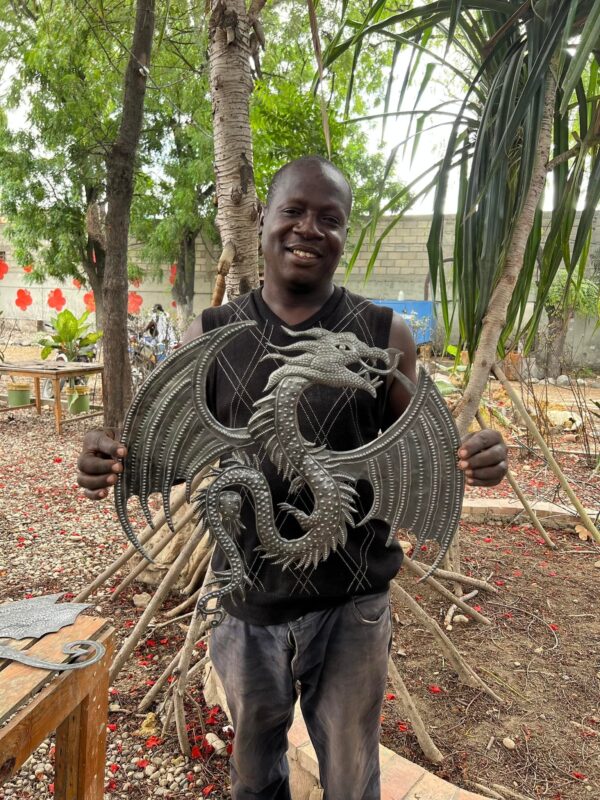 Jean Marie with his dragon