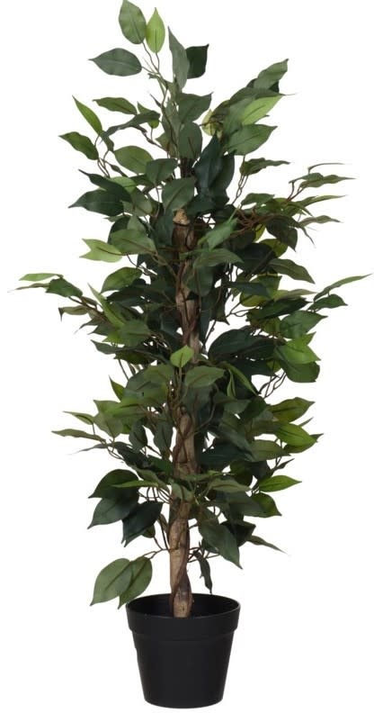 Kunstplant Ficus benjamina groen blad 95cm Eliassen.nl