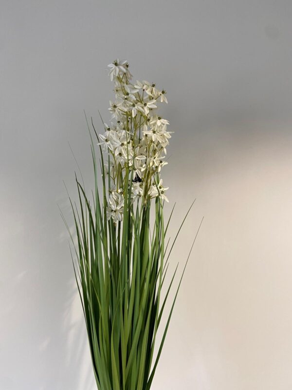 Kunstplant Gras Allium wit bloeiend 110cm eliassen.nl 2