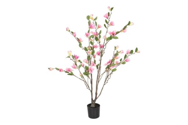 Kunstplant Magnolia bloeiend roze 110cm - Eliassen.nl