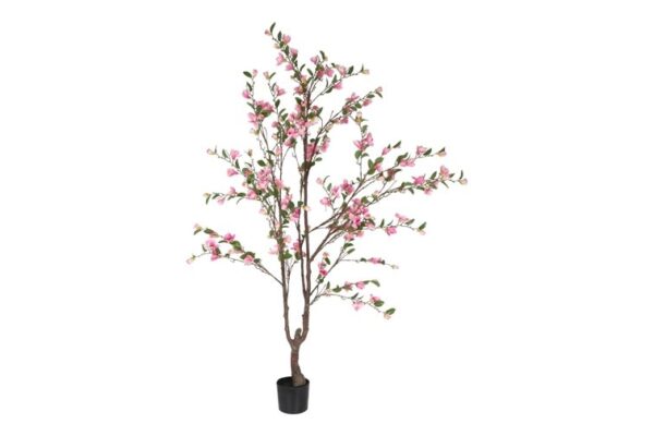 Kunstplant Magnolia bloeiend roze 200cm - Eliassen.nl