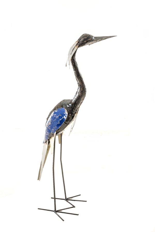 METAL NEW LARGE NATURAL BLUE HERON (1)