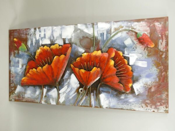 Schilderij 3d Grote rode bloemen Eliassen.nl 340061