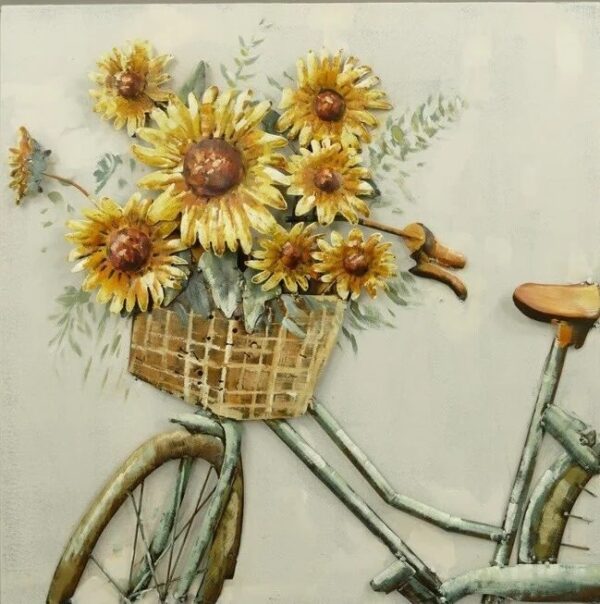 schilderij-3d-metaal-fiets-met-bloemen-60x60cm