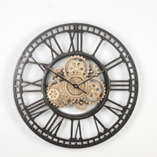 `Tandwielklok Zurich Eliassen.nl G6132050_0 Clock Gear Open Ø46cm Black 32050