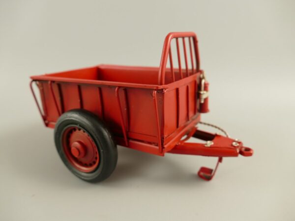 Miniatuur model rode tractor met aanhanger 32cm 331073 eliassen.nl 8