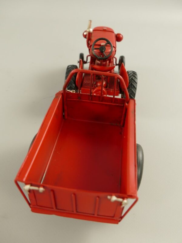 Miniatuur model rode tractor met aanhanger 32cm 331073 eliassen.nl 8